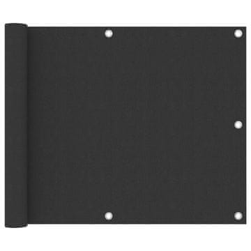 Vidaxl Balkonsko platno antracitno 75x500 cm oksford blago
