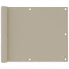 Vidaxl Balkonsko platno bež 75x500 cm oksford blago