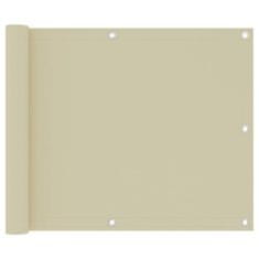 Vidaxl Balkonsko platno krem 75x500 cm oksford blago