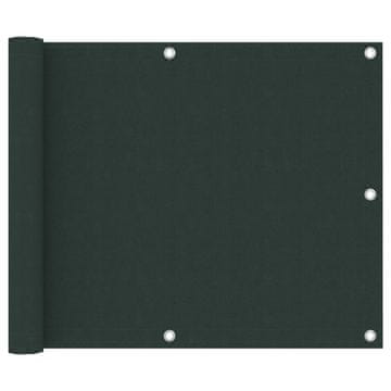 Vidaxl vidaXL Balkonska pregrada temno zelena 75x500 cm oksfordsko blago