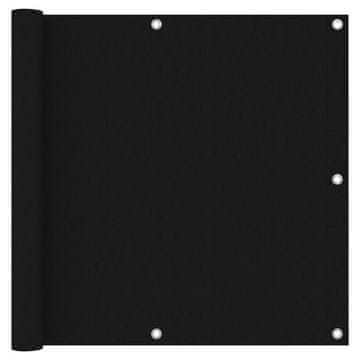 Vidaxl Balkonsko platno črno 90x400 cm oksford blago