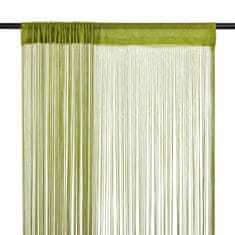 Vidaxl Zavese iz nitk 2 kosa 100x250 cm zelene barve