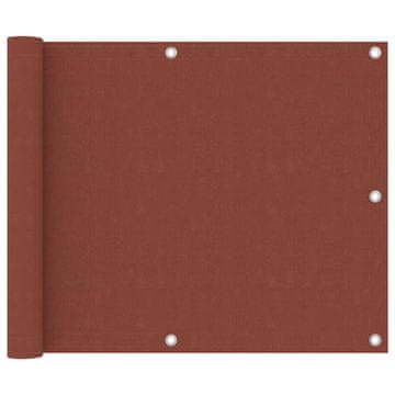 Vidaxl Balkonsko platno terakota 75x500 cm oksford blago
