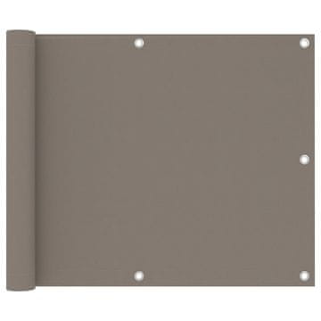 Vidaxl Balkonsko platno taupe 75x400 cm oksford blago