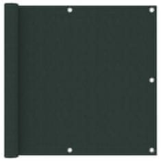 Greatstore Balkonsko platno temno zeleno 90x300 cm oksford blago
