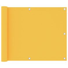Greatstore Balkonsko platno rumeno 75x600 cm oksford blago