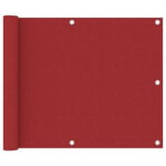 Vidaxl Balkonsko platno rdeče 75x600 cm oksford blago