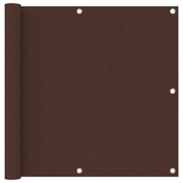 Vidaxl Balkonsko platno rjavo 90x400 cm oksford blago