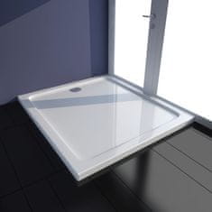 Vidaxl Pravokotna ABS tuš kad bela 80x90 cm