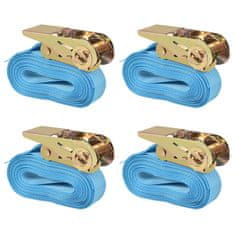 shumee vidaXL Tovorni vezni trak 4 kosi 0,8 tone 6mx25 mm modri