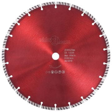 Vidaxl vidaXL Turbo diamantno rezilo, jeklo, 300 mm