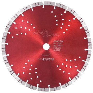 Vidaxl Diamantni rezalni disk s turbo in luknjami iz jekla 300 mm