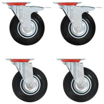 shumee vidaXL Gibljiva kolesa 4 kosi 125 mm