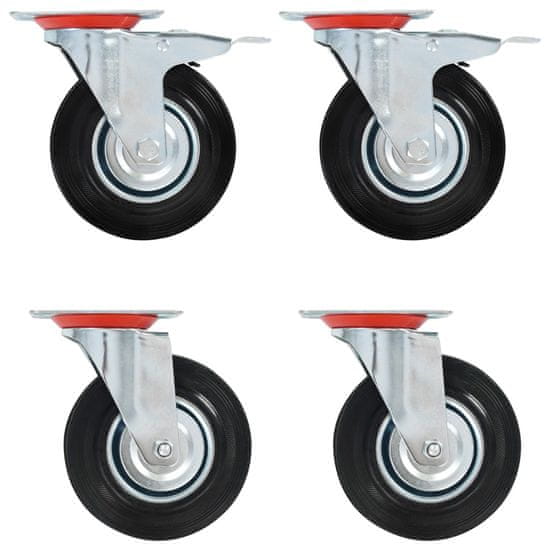 shumee vidaXL Gibljiva kolesa 4 kosi 125 mm