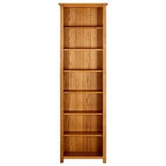 Vidaxl Knjižna omara 7-nadstropna 60x22x200 cm trdna hrastovina