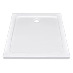 Vidaxl Pravokotna ABS tuš kad bela 80x90 cm