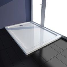 Vidaxl Pravokotna ABS tuš kad bela 80x110 cm