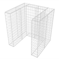 Vidaxl Gabion enojna ograda za koš za smeti jeklo 110x100x120 cm