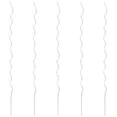 Vidaxl Spiralne opore za rastline 5 kosov 170 cm pocinkano jeklo