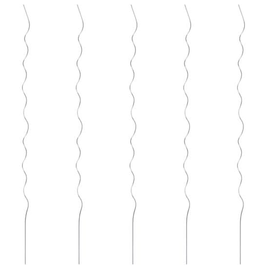 Vidaxl Spiralne opore za rastline 5 kosov 170 cm pocinkano jeklo
