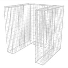 Greatstore Gabion enojna ograda za koš za smeti jeklo 110x100x120 cm