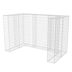 Vidaxl Gabion dvojna ograda za koše za smeti jeklo 180x100x120 cm