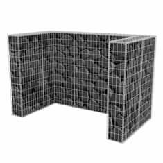 Greatstore Gabion dvojna ograda za koše za smeti jeklo 180x100x120 cm