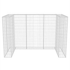 Greatstore Gabion dvojna ograda za koše za smeti jeklo 180x100x120 cm