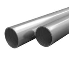 Vidaxl Cevi iz nerjavečega jekla 2 kosa okrogle V2A 2m Ø42x1,8mm