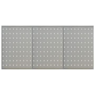 Vidaxl Stenske plošče za obešanje orodja 3 kosi 40x58 cm jeklo