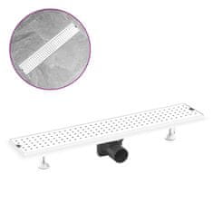 Vidaxl Kanaleta za tuš z luknjicami 63x14 cm nerjaveče jeklo
