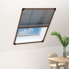 Vidaxl Plise komarnik za okna aluminij rjav 80x100 cm