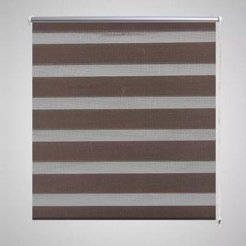 Vidaxl Zebra rolo zavesa 100 x 175 cm kava