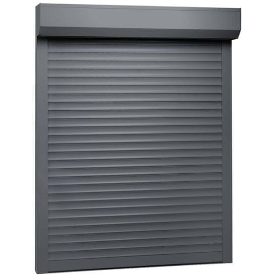 Vidaxl Rolete iz aluminija 100x130 cm antracitne