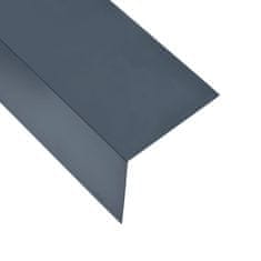 Vidaxl Kotne plošče L-oblike 90° 5 kosov antracitne 170 cm 100x100 mm
