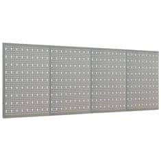Vidaxl Stenske plošče za obešanje orodja 4 kosi 40x58 cm jeklo
