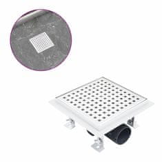 Vidaxl Kanaleta za tuš 18x18 cm nerjaveče jeklo