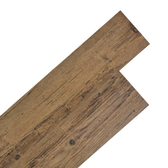 Vidaxl Samolepilne PVC talne plošče 5,02 m2 2 mm orehovo rjave barve