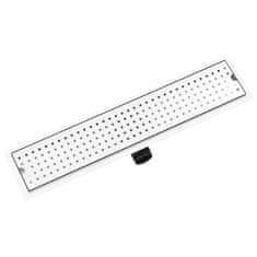 Vidaxl Kanaleta za tuš z luknjicami 63x14 cm nerjaveče jeklo