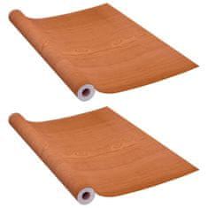 Vidaxl Samolepilna folija za pohištvo svetel hrast 500x90 cm PVC