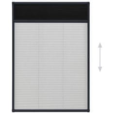 Greatstore Plise komarnik za okna aluminij antraciten 80x120 cm