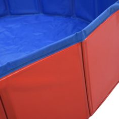 Greatstore Zložljiv bazen za pse rdeč 120x30 cm PVC
