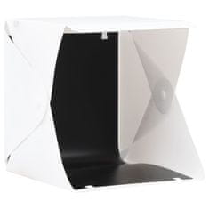 Vidaxl Zložljiv LED svetlobni šotor za foto studio 23x25x25 cm bel
