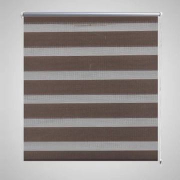 Vidaxl Zebra rolo zavesa (80 x 150 cm) Kava