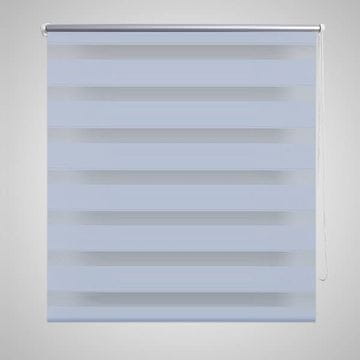 Vidaxl Črtasta rolo zavesa (80 x 150 cm) bela
