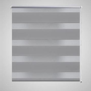 Vidaxl Zebra rolo zavesa 100 x 175 cm siva