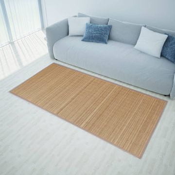 Vidaxl Pravokotna Preproga iz Rjavega Bambusa 120 x 180 cm