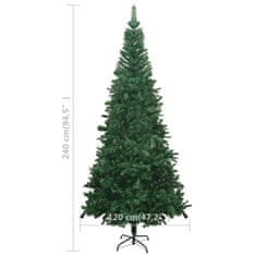 Vidaxl Umetna Novoletna Jelka L 240 cm Zelene Barve