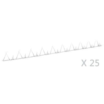 Vidaxl Stenske bodice 25 kosov jeklo 1 m