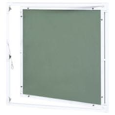 Vidaxl Revizijska vrata z alu okvirjem in mavčno ploščo 400x400 mm
